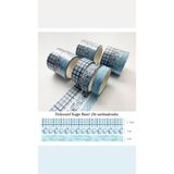 Desenli 3’lü Kağıt Bant (1ADET 1,5CMX3METRE—2ADET 1CMX3M)(MAVİ Tonlar) - Mavi
