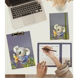 Desenli A4 Kapaksız Sekreterlik Masaüstü Haftalık Planlayıcı ve A5 Sert Kapak Lastikli Defter Planner Planlama Seti Ofis - Gri