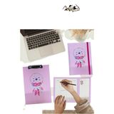 Desenli A4 Kapaksız Sekreterlik Masaüstü Haftalık Planlayıcı ve A5 Sert Kapak Lastikli Defter Planner Planlama Seti Ofis - Pembe