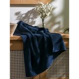Desenli Banyo Havlusu 70X140 cm - İndigo - 70 x 140 cm