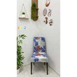 Desenli Baskılı Kadife Elastik Esnek Sandalye Koruyucu Örtü - Model Bk-02 - Bir Adet - 40 x 40 cm - Mor