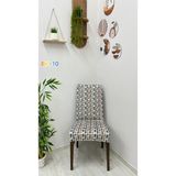 Desenli Baskılı Kadife Elastik Esnek Sandalye Koruyucu Örtü - Model Bk-10 - Dört Adet - 40 x 40 cm - Çok Renkli