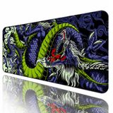 Desenli Baskılı Model Black Deer XXL Gaming Mouse Pad 90x40 cm – Dikişli Kenar, Kaymaz Taban, Dijital Tasarım, Hassas Takip, Ultra Geniş Oyuncu Mousepad (Green Dragon)