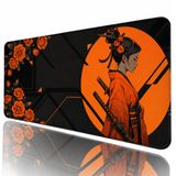 Desenli Baskılı Model Black Deer XXL Gaming Mouse Pad 90x40 cm – Dikişli Kenar, Kaymaz Taban, Dijital Tasarım, Hassas Takip, Ultra Geniş Oyuncu Mousepad (Orange Rosakiri)