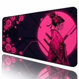 Desenli Baskılı Model Black Deer XXL Gaming Mouse Pad 90x40 cm – Dikişli Kenar, Kaymaz Taban, Dijital Tasarım, Hassas Takip, Ultra Geniş Oyuncu Mousepad (Pink Rosakiri)
