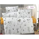 Desenli Bebek Nevresim Set (Nevresim, Çarşaf, 2 Adet Yastık Takım)