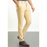 Desenli Bej Rengi Slim Fit Klasik Erkek Pantolon - 44