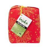 Desenli Bez Ambalaj (400g)-El ile Dikilmiş Hediyelik Siyah Çay,Erken Hasat, El Yapımı (Kar Tanesi Deseni)