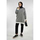 Desenli Bisiklet Yaka Tunik 18326 Ekru