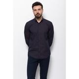 Desenli Bordo Renk Slim Fit Erkek Gömlek - Laci - Bordo