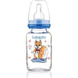Desenli Cam Biberon Sincap Dar Ağız 125ML, Mavi, 0AY, 30302 - Ahşap - Ceviz