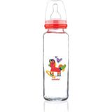 Desenli Cam Biberon, Unicorn Tasarımı, Dar Ağız, 250 Ml, Şık ve Kullanışlı Seçenek - Altın - Turkuaz