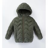 Desenli Kapşonlu Erkek Çocuk Mont 51328 - Hardal - 7 Yaş