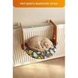 Desenli Kedi Kalorifer-Petek Radyatör Yatağı