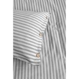 Desenli Pamuk Saten Çift Kişilik Nevresim Takımı Iplik Boyalı Duvetcover Set - Antrasit - 200 x 220 cm