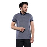 Desenli Polo Yaka Lacivert T-shirt