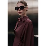 DESENLİ SATEN BOYUN FULARI CLASSIC- BORDO