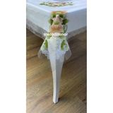 Desenli Şeffaf Kaplama Dikdörtgen Pvc Muşamba Masa örtüsü Koruyucu 125 X 155 Cm Kahverengi 120 x 160