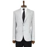Desenli Slim Fit Gri Erkek Ceket - Wessi