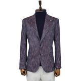 Desenli Slim Fit Spor Mor Erkek Ceket - Wessi