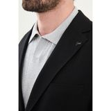 Desenli Slim Fit Torba Cep Gofreli Erkek Ceket - 48 - Siyah