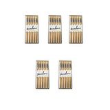 Desenli Yıkanabilir Kore Japon Çin Bambu Chopsticks Yemek Çubuğu - 24 Cm. - 5 Çiftlik 5 Paket Krem