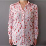 DESEO BOUTIQUE Kadın Kırmızı Detaylı Şık Gömlek - S - M - Beyaz - Kırmızı