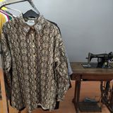 DESEO BOUTIQUE Kadın Leopar Desenli Kalıp Gibi Şık Tunik Gömlek - S - M - Kahverengi - Siyah