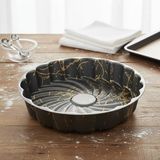 Desert Paşa Yuvarlak Kek Kalıbı 27X6 cm - Izmir Desenli Yanmaz Yapışmaz Granit Efektli Tart ve Turta Kalıbı