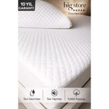 Desert Touch Full Kenar Su Sıvı Geçirmez Yatak Koruyucu Alez Tek-Çift Kişilik Battal Boy Alez - Beyaz - 200 x 200 cm