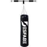 Desfabe 70CM x 25CM Boks Torbası ve 62-100CM Barfiks Demiri - 70 x 25 cm - Siyah - Beyaz