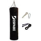 Desfabe Boxing Star 120x32 Cm Zincirli Boks Kum Torbası Siyah+Ask Aparatı+Atlama İpi