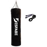 Desfabe Boxing Star 120x32 Cm Zincirli Boks Kum Torbası Siyah+Atlama İpi