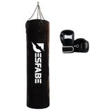 Desfabe Boxing Star 120x32 Cm Zincirli Boks Kum Torbası Siyah+Boks Eldiveni