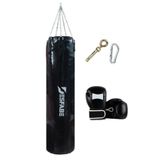 Desfabe Boxing Star 150x38 Cm Zincirli Boks Kum Torbası Siyah+Askı Aparatı+Boks Eldiveni