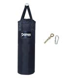 Desfabe Polydes 80x25 Cm Kolonlu Boks Kum Torbası Siyah+Askı Aparatı