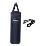 Desfabe Polydes 80x25 Cm Kolonlu Boks Kum Torbası Siyah+Atlama İpi