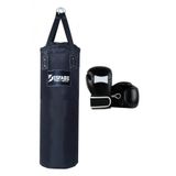 Desfabe Polydes 80x25 Cm Kolonlu Boks Kum Torbası Siyah+Eldiven