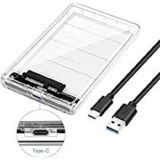 DESFREE HARDDİSK KUTUSU ŞEFFAF 2.5'' HDD 3.1 TO TYPE-C 6 GBPS MAX 4 TB E KADAR DESTEKLİ