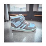 Desi-One Çocuk Unisex Yüksek Bilekli Spor Ayakkabı Cırt Cırtlı Bağcıklı Günlük Sneaker - Bej
