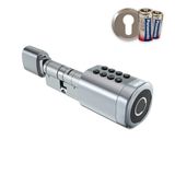 Desi Quic Q001 Dijital Kapı Kilidi, Akıllı Kilit Sistemi, Parmak İzli Kilit, Tuş Takımı ve Kart Okuyucu (Çelik Kapı İçin Rozet ve 2 adet CR123A Özel Batarya Dahil Set)