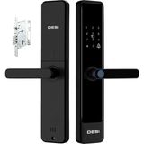 Desi QUiC Q016 Akıllı Kilit ve Kale Otomatik Kilitlenen Mekanik Kilit IOS Android Uyumlu - Parmak İzi -Tuş Takımı - Kart Okuyucu