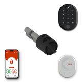 Desi Utopic R Siyah Akıllı Kilit Telefondan Kontrol - Akıllı Köprü - Parmak Izi Set - Her Kapıya Deliksiz Montaj Imkanı (Google Home ve Alexa Uyumlu)