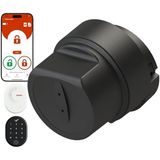 DESi Utopic RXe Akıllı Kilit, iOS/Android, Çelik Kapılar İçin, Delme ve Değiştirme Olmadan Kolay Montaj (Utopic RXe + WiFi Köprü + Parmak İzi & Şifre) (Google Home, Home Assistant ve Alexa Uyumlu)