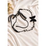 Design 4N İnci Detaylı Kelebek Choker Kolye – Gelin, Nişan ve Özel Gün Aksesuarı