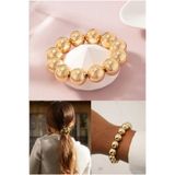 Design 4N İnci Lastik Toka / Bileklik / Gold Renk