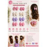 Design 4N Pastel Soft 8’li Fiyonk Lastik Toka Seti | Bebek & Çocuk Saç Aksesuarı