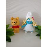 Design By Oykum 2'liörgü Oyuncak (Winniethepooh ve Şirine) - Renkli