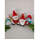 Design By Oykum Amigurumi Oyuncaklar (4 'lü Noel Baba,şirin Baba,cüce, Şirine) - Beyaz - Kırmızı