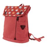 Design Cats Vintage Laptop Sırt Çanta Pembe 1 Adet - Renkli